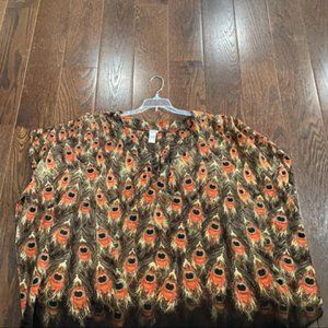 Chicos Brown Print Top